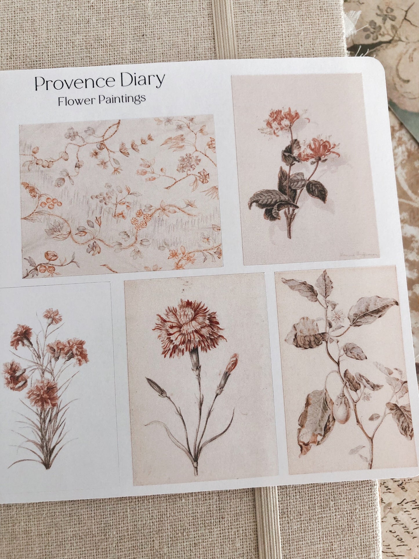 Sticker sheet - Flowers painting