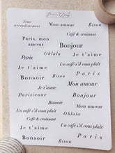 Lade das Bild in den Galerie-Viewer, Sticker sheet - French quotes
