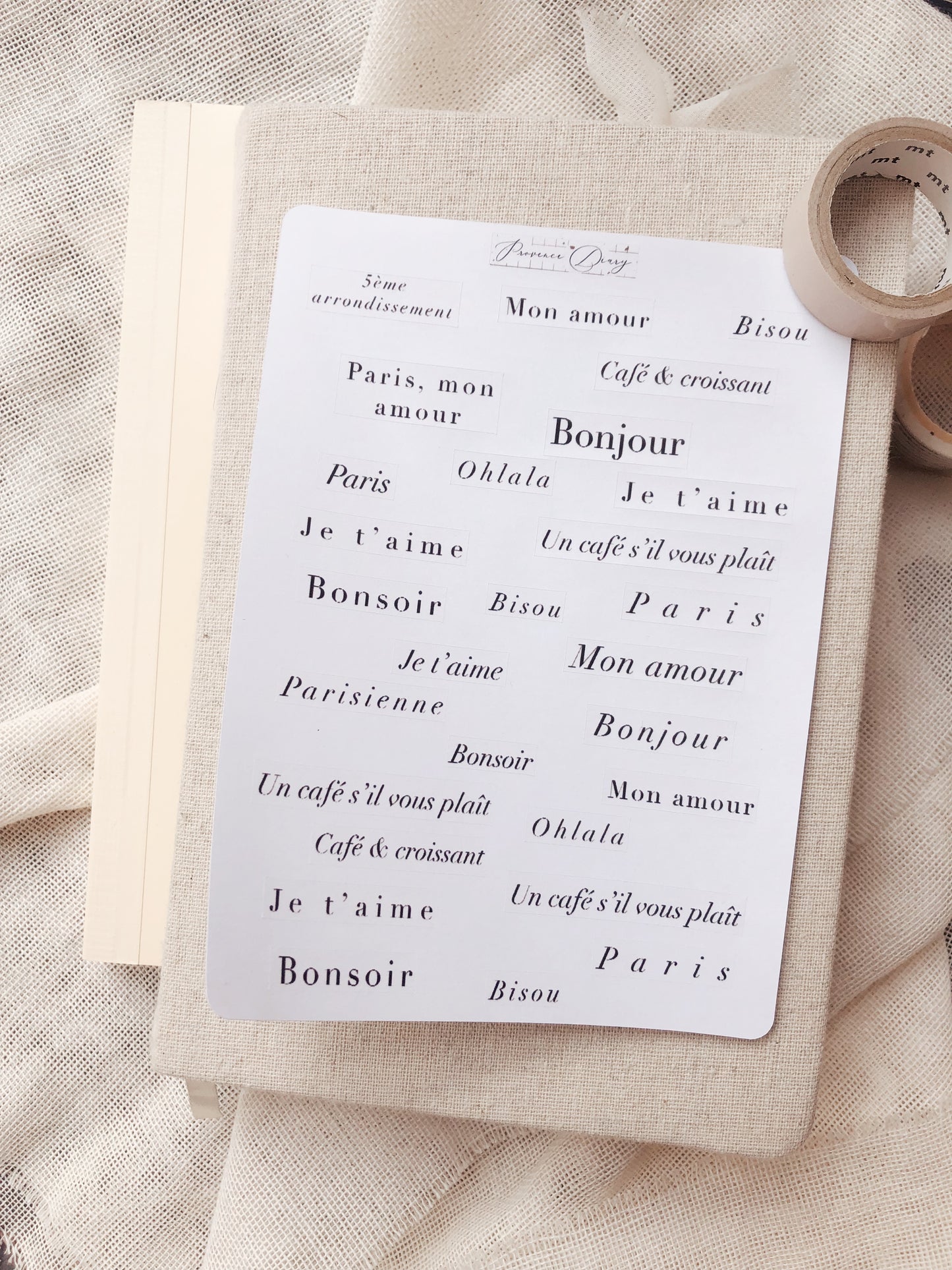 Sticker sheet - French quotes