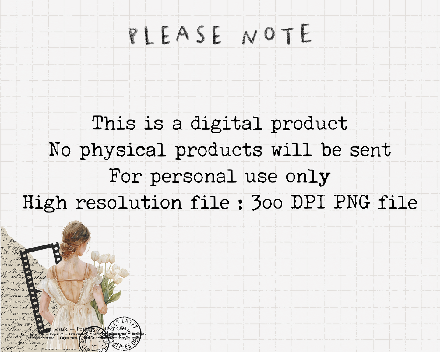 Printable set - Vintage pattern