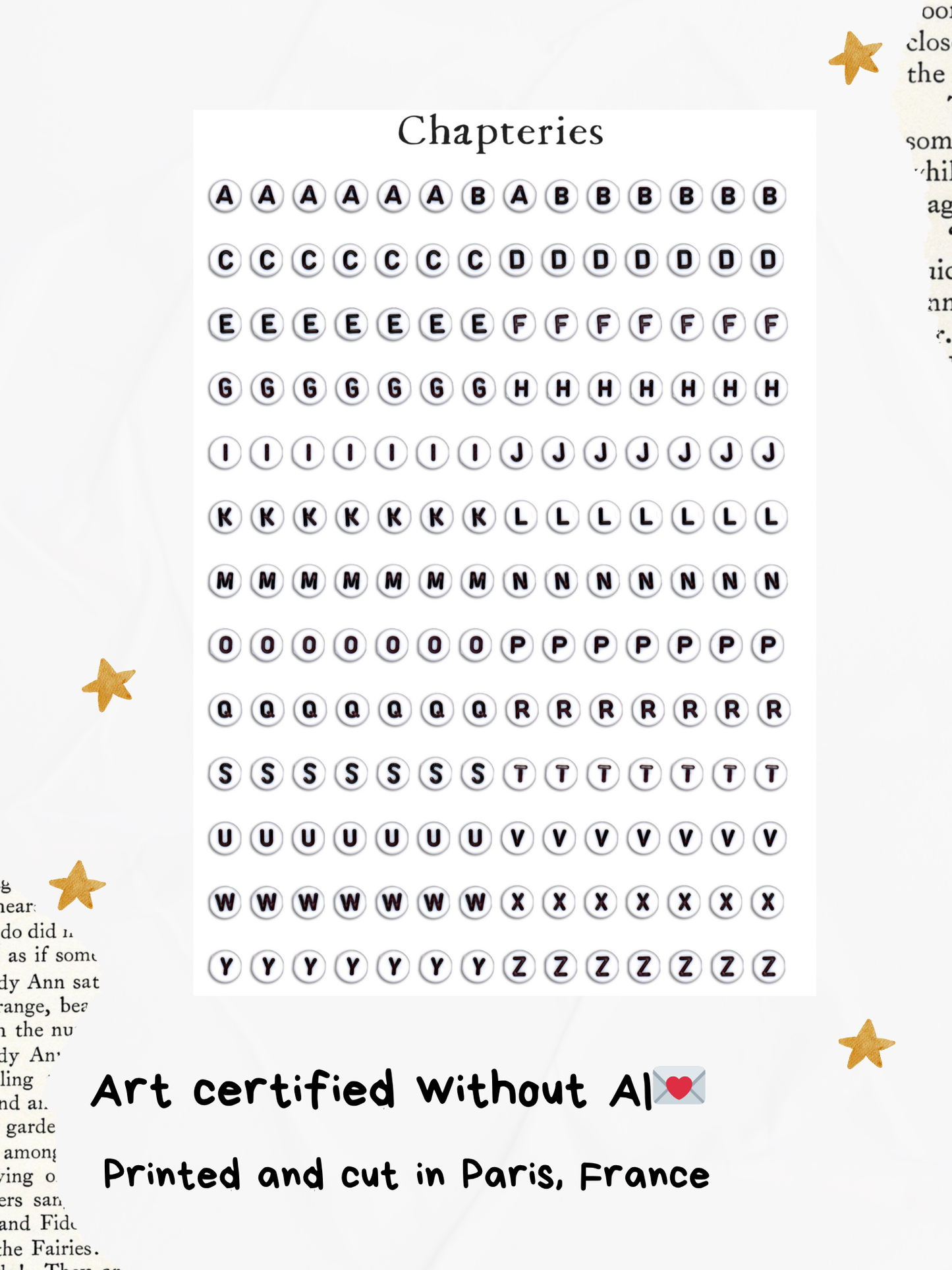 Stickers sheet - Friendship bracelets alphabet - S-290