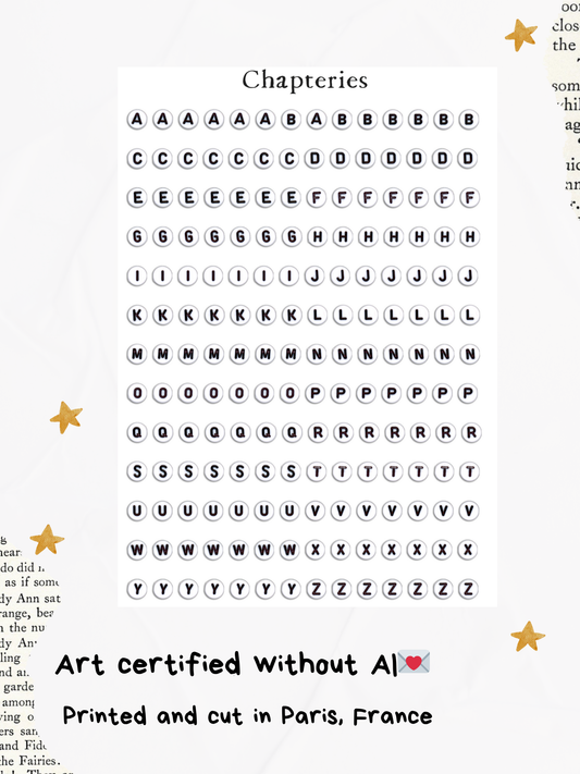 Stickers sheet - Friendship bracelets alphabet - S-290