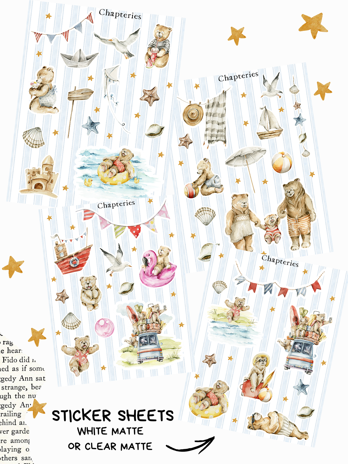 Bundle of Sticker sheets - Summer woodland