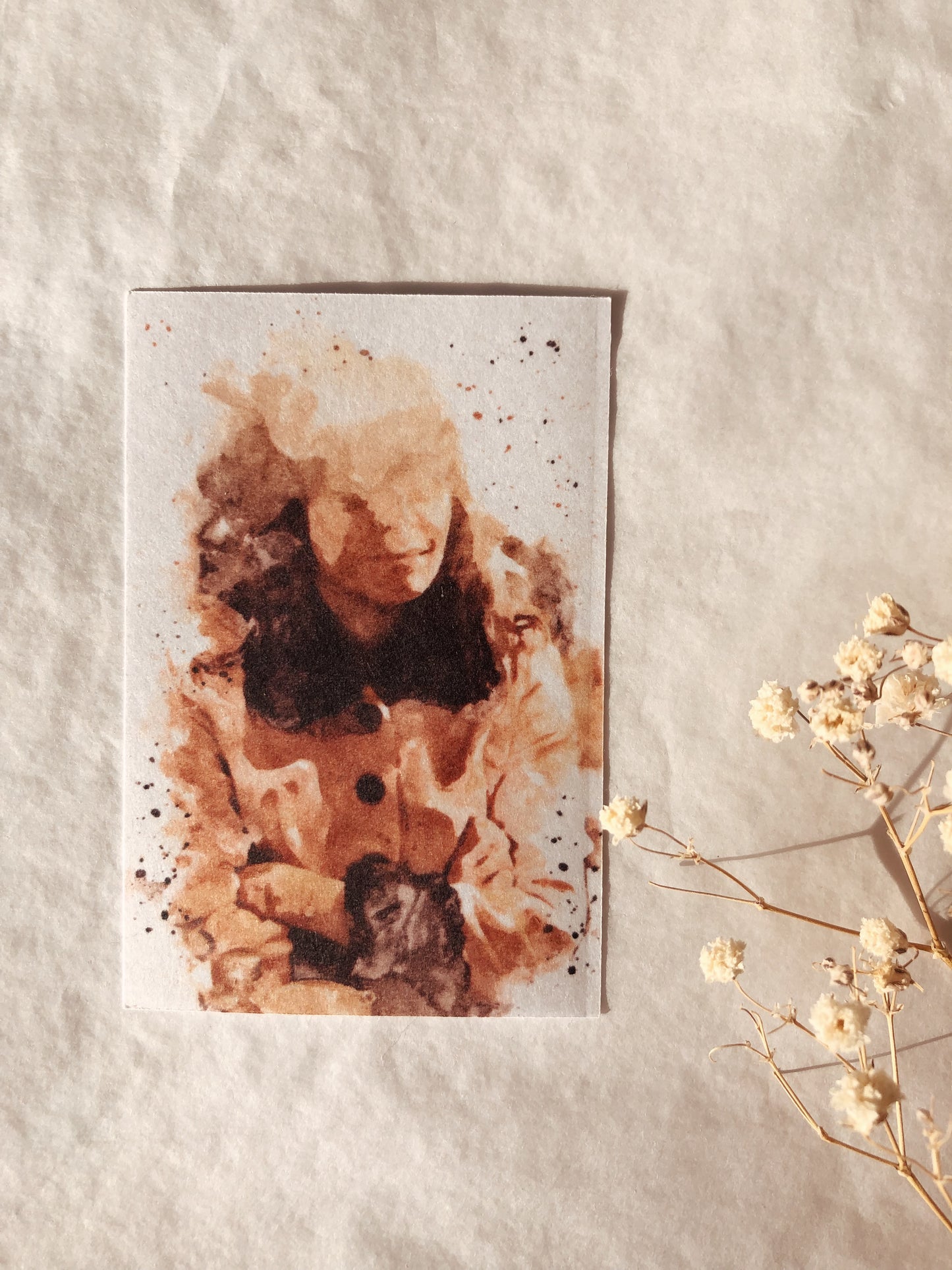 7 watercolor clear matte stickers