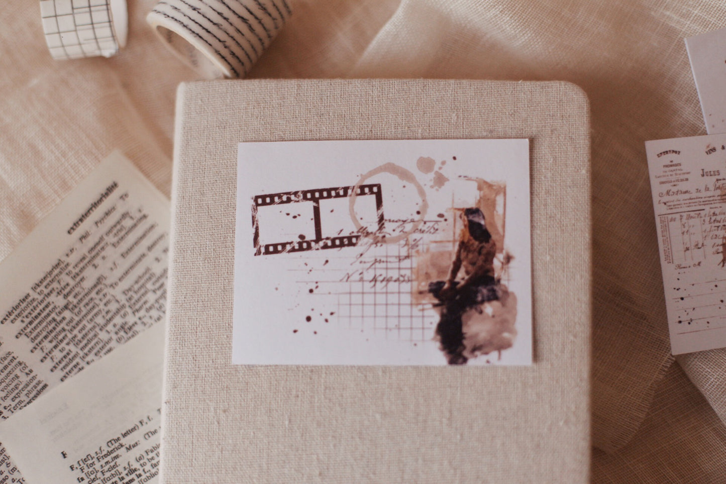 6 watercolor clear matte stickers