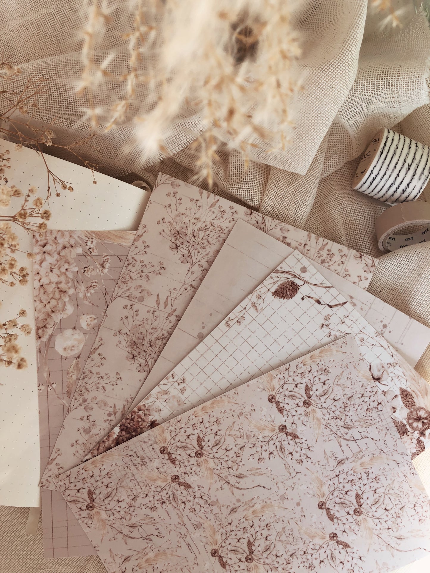 5 patterns A5 stickers - « Some Poetry »