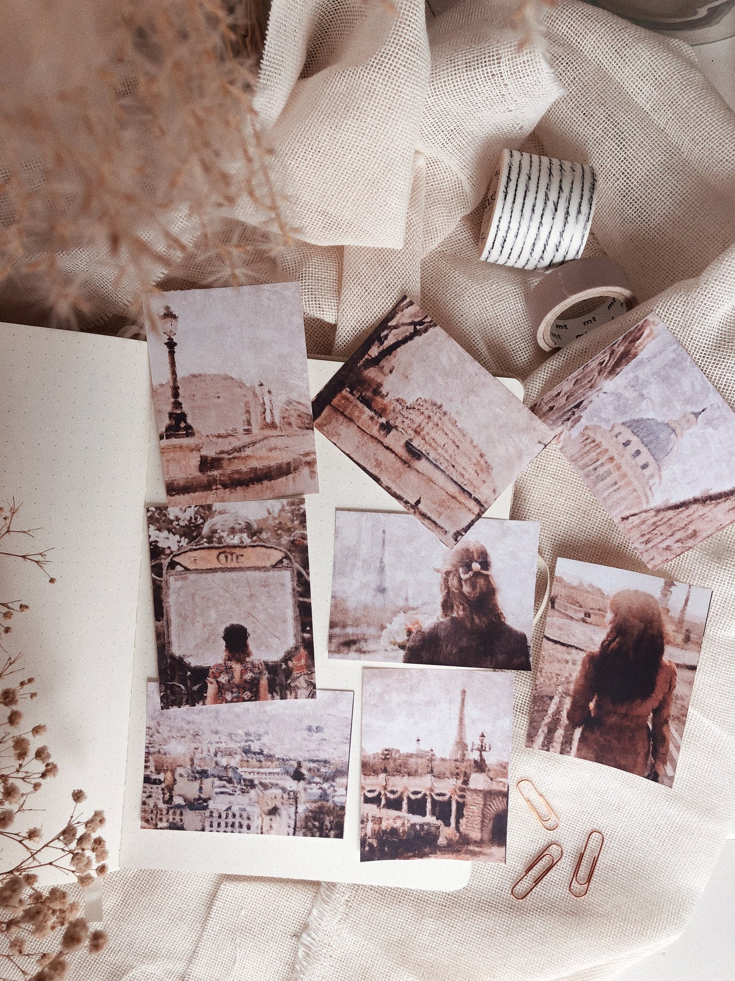 8 Parisian paintings stickers