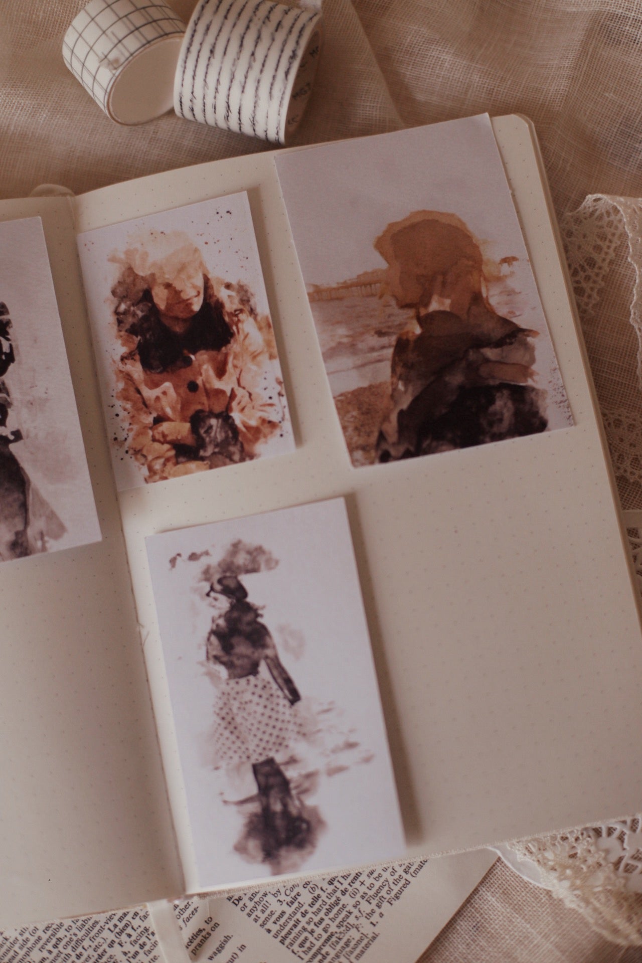 7 watercolor clear matte stickers
