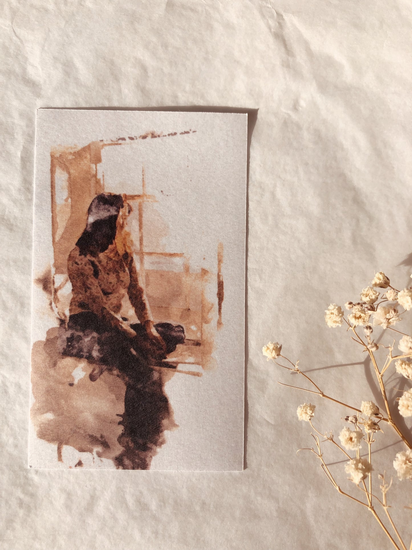 7 watercolor clear matte stickers